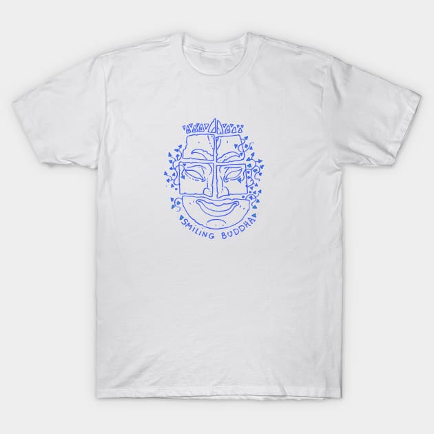 smiling Buddha face T-Shirt by croquis design